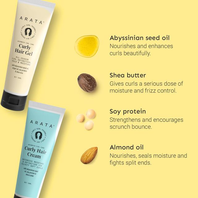 Arata Curl Cream & Gel Styling Mini Combo