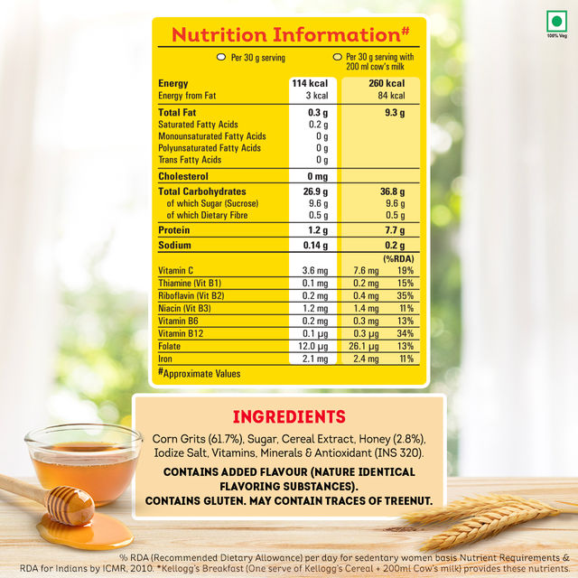 Kelloggs Corn Flakes With Real Honey