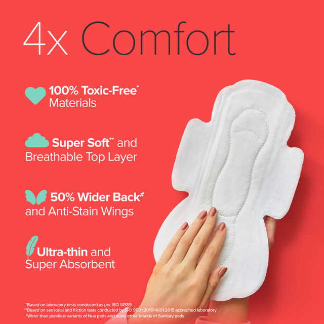 Nua Complete Comfort Pads with Disposal Cover for Medium Flow | 12XL