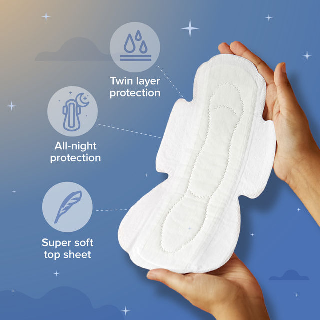 Nua Ultra Safe Night XL++ Sanitary Pads with Disposable Covers | 320 mm