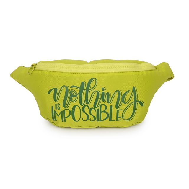 QIPS Unisex Polyester 2 L Waist Bag | Light Green - Free Size