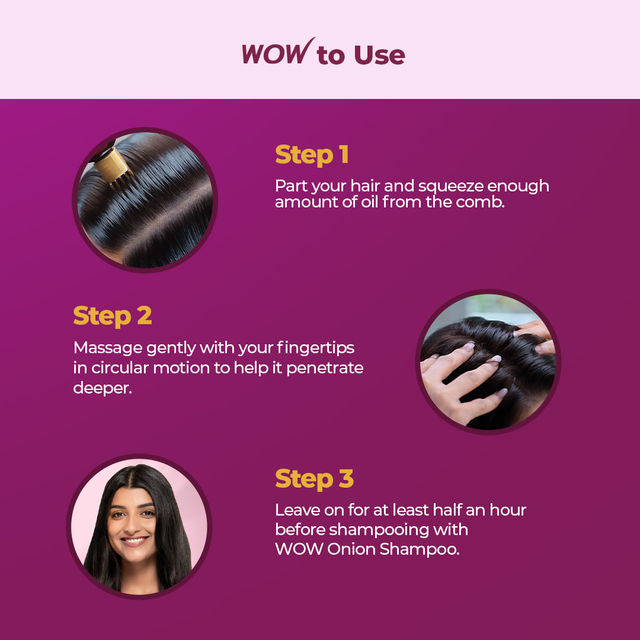 WOW Skin Science Onion Oil with Comb