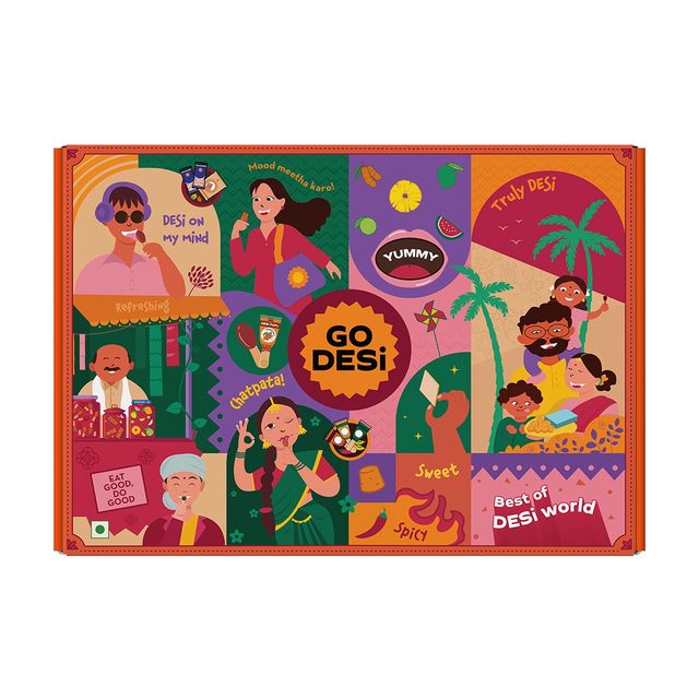 Onam Gift Box with Coconut Laddoo , Barfi , Banana Chips & DESi POPz