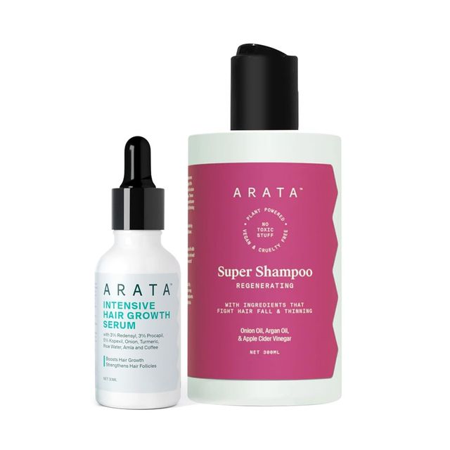 Arata Hair Growth Shampoo & Serum Everyday Combo
