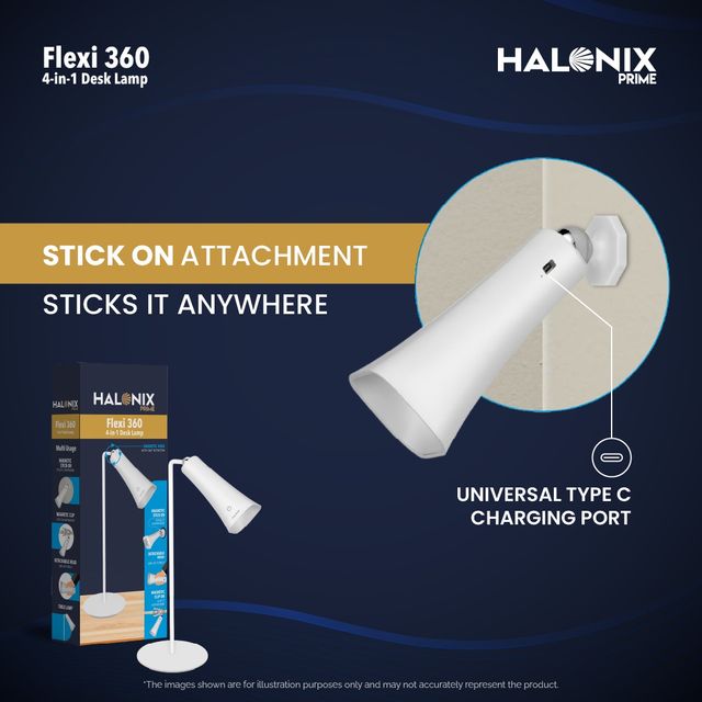 Halonix Flexi 360 4-in-1 Desk Lamp