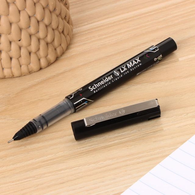 Luxor Schneider Lx Max Roller Ball Pen Needle Tip ( Blue + Black)