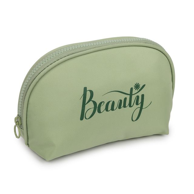 Qips Beauty Semi-Circle Zipper Cosmetic Bag Travel Accessory - Saga Green