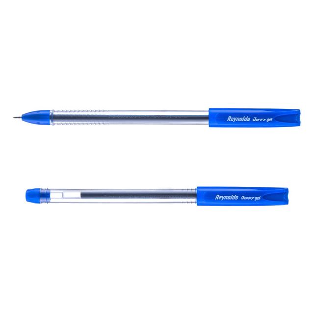 Reynolds Jiffy Gel Pen Set (25 Blue Pens Jar)