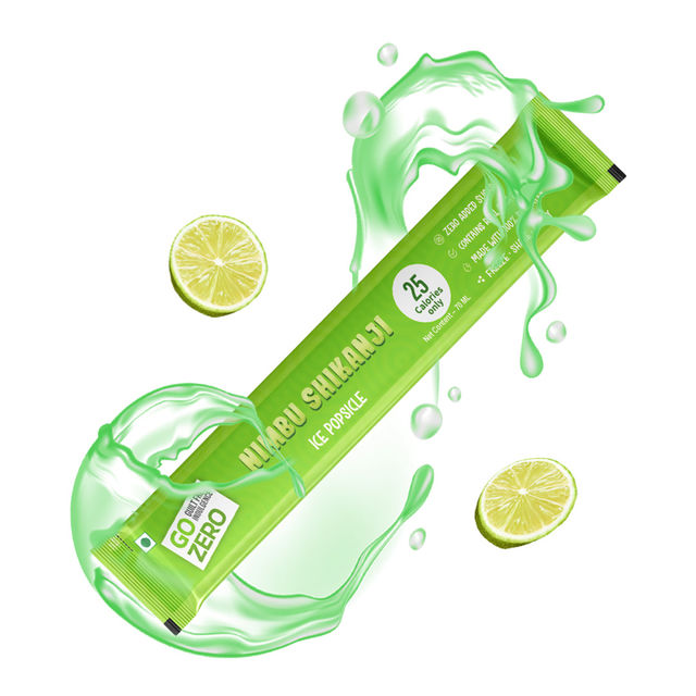 Go Zero Nimbu Shikanji Low Calorie Ice Popsicle