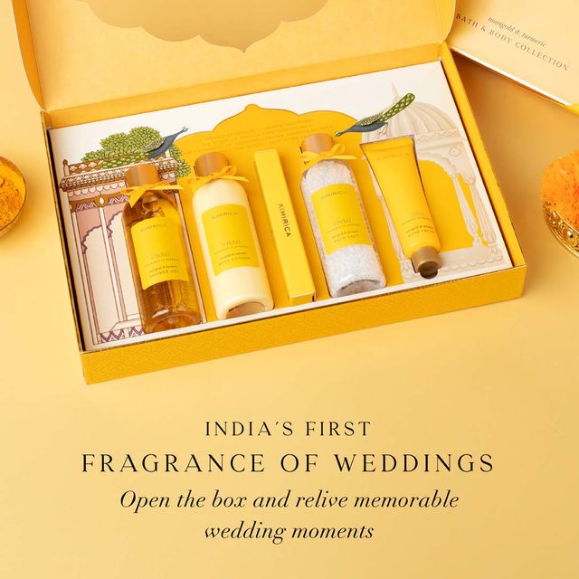 Kimirica Vivah Indulgence Gift Set | Perfume, Bath & Body Essentials | With Marigold & Turmeric