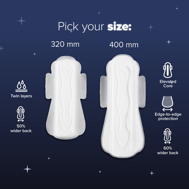 Nua Ultra-Safe Night XXXL Sanitary Pads | 400 mm