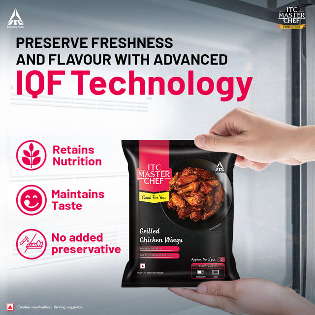 ITC Master Chef Grilled Chicken Wings | High in Protein | No Added Preservatives | 12 pieces