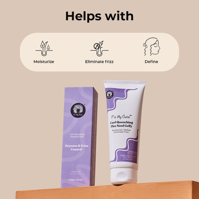Fix My Curls Curl Quenching Hair Gelly|For Curly, Wavy, Frizzy Hair | Silicone Free Hair Gel