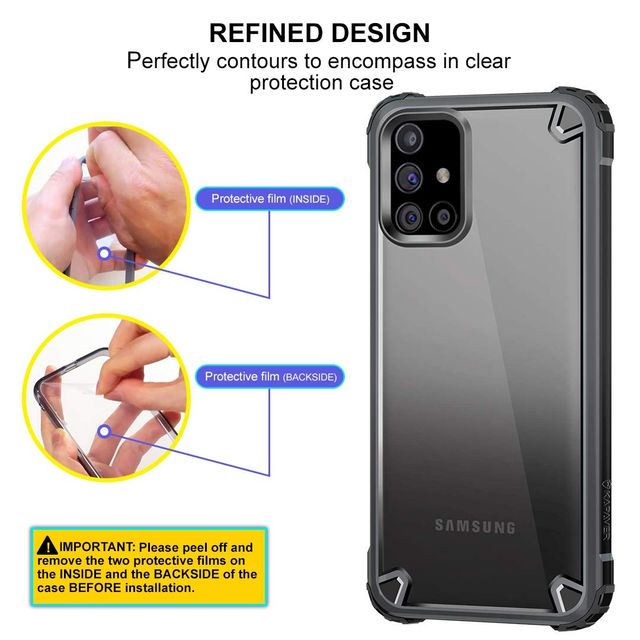 Kapaver Samsung Galaxy M31s Back Cover Case | Impulse - Moon Gray