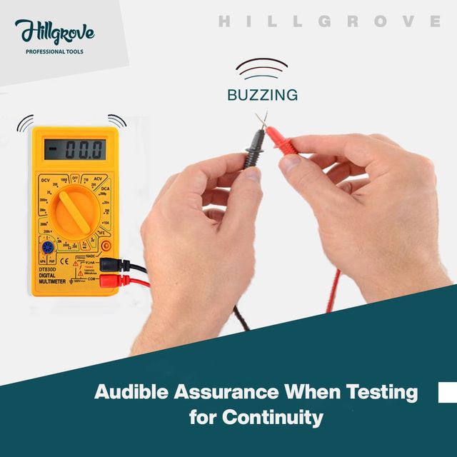 Hillgrove Hzp80M1 Lcd Ac Dc Current Digital Multimeter Ohm Electronic Tester With Line Tester
