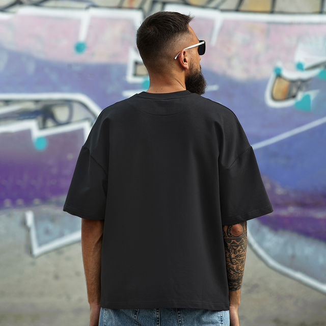 Mad Over Print Men's Extinct Oversized T-shirt | Black - S