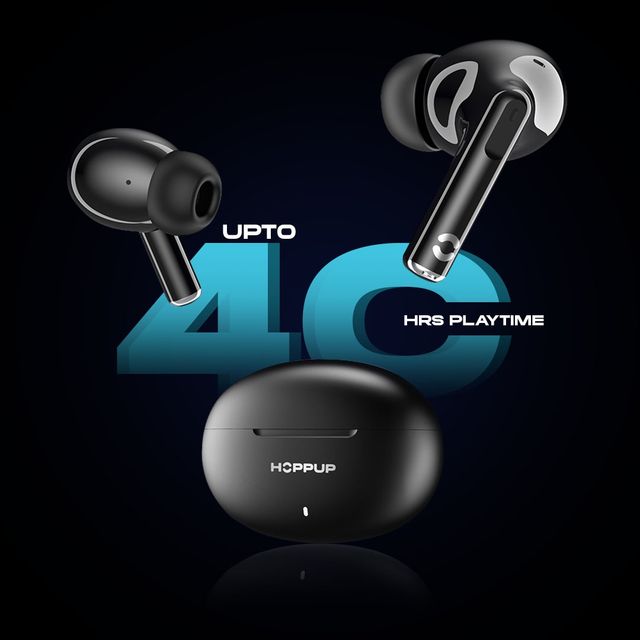 Airdoze S40 Earbuds With 13Mm Drivers,40H Playtime,Enc & Type-C Bluetooth Headset(Black)