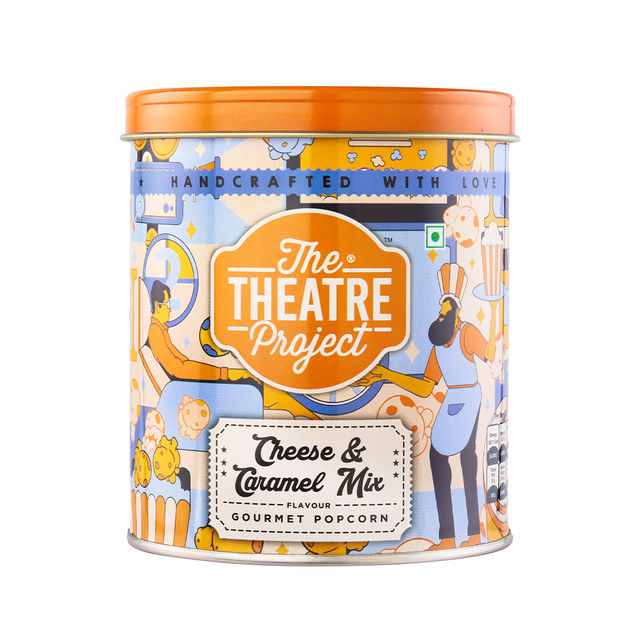 Ttp Popcorn Tins - Cheese & Caramel Mix(88gms) & Ttp Popcorn Tins - Old Fashioned Caramel(88gms) Combo