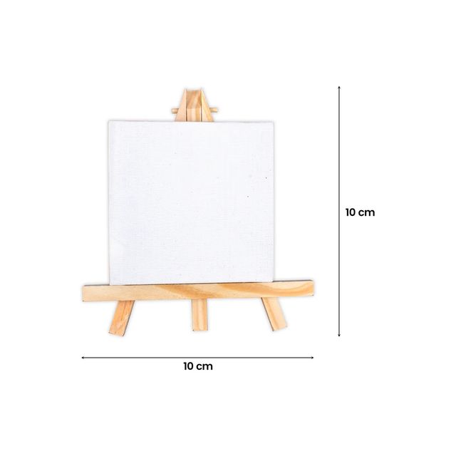Itsy Bitsy Wooden Mini Easel With Canvas Easel Size 15cm Canvas Size 10 x 10cm Sw as