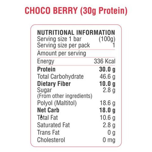 RiteBite Max Protein 30g Protein Bar Choco Berry 100 g Combo