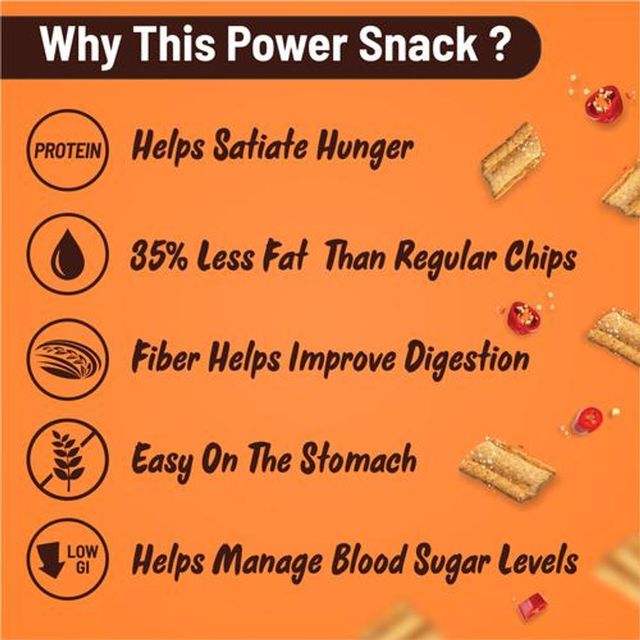 Ritebite Max Protein Peri Peri 10G Multigrain Protein Chips, Healthy Snacks & Munchies