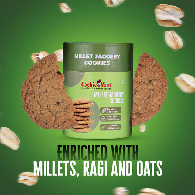 Cookie Man Millet Jaggery Ragi Atta Cookies Biscuits
