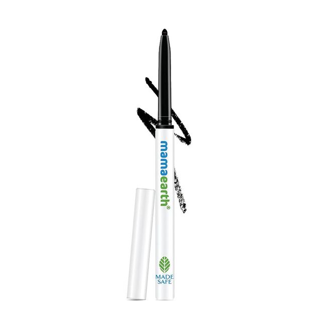 Mamaearth Charcoal Black Long Stay Kajal Black Waterproof, For 11-Hour Smudge-Free Stay