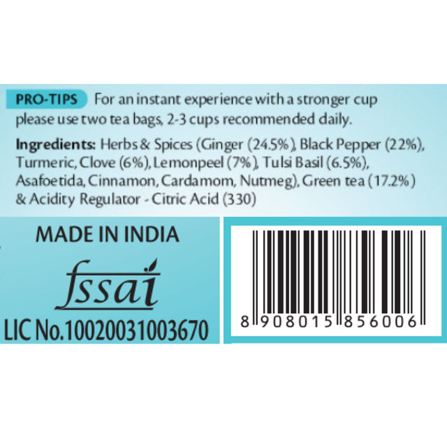 Roshi Spiced Ginger and Lemon Green Tea Kahwa