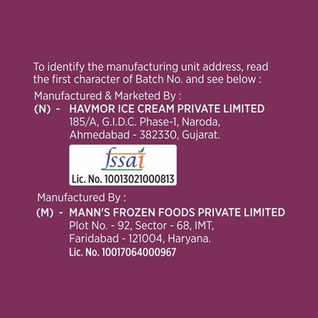 Havmor Taj Mahal Ice Cream Tub 750 ml Combo