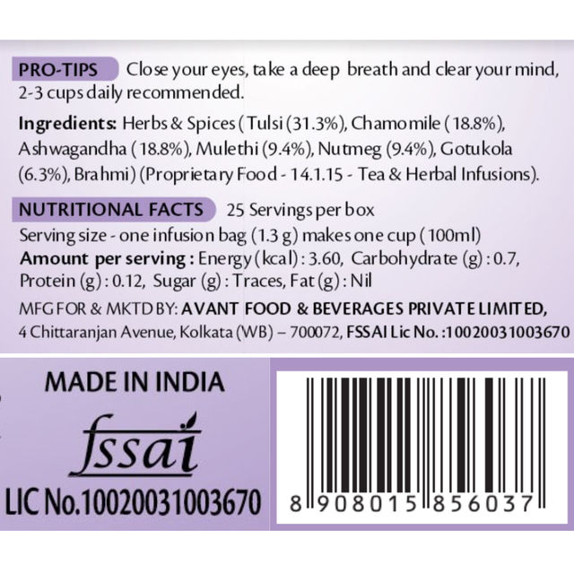 Roshi Chamomile and Tulsi Stress Relief Herba Tea