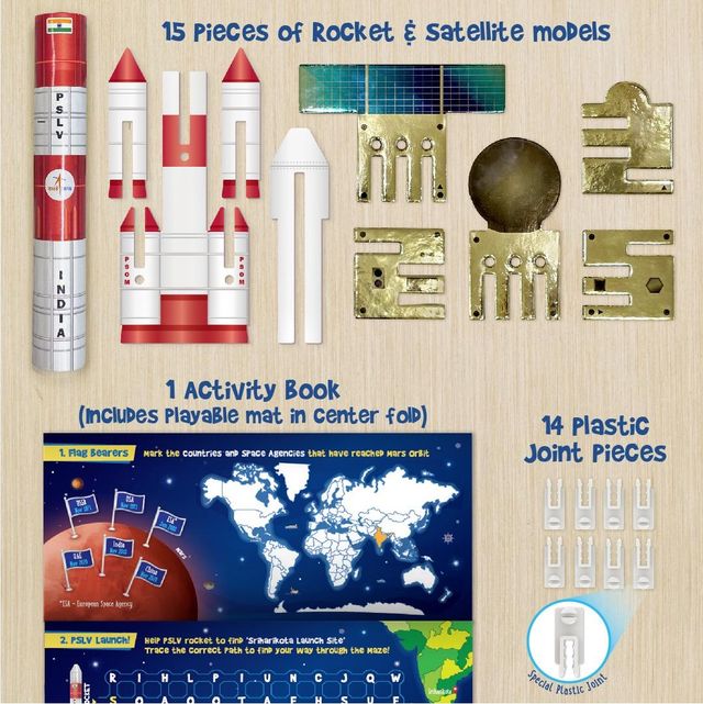 Imagimake Mapology Mission Mangalyaan - Space Learning 3D Model Puzzle for Kids Gifting (5+ Years)