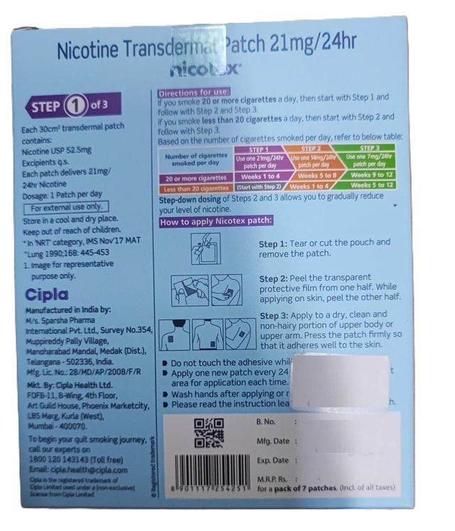 Nicotex Nicotine Transdermal Patch