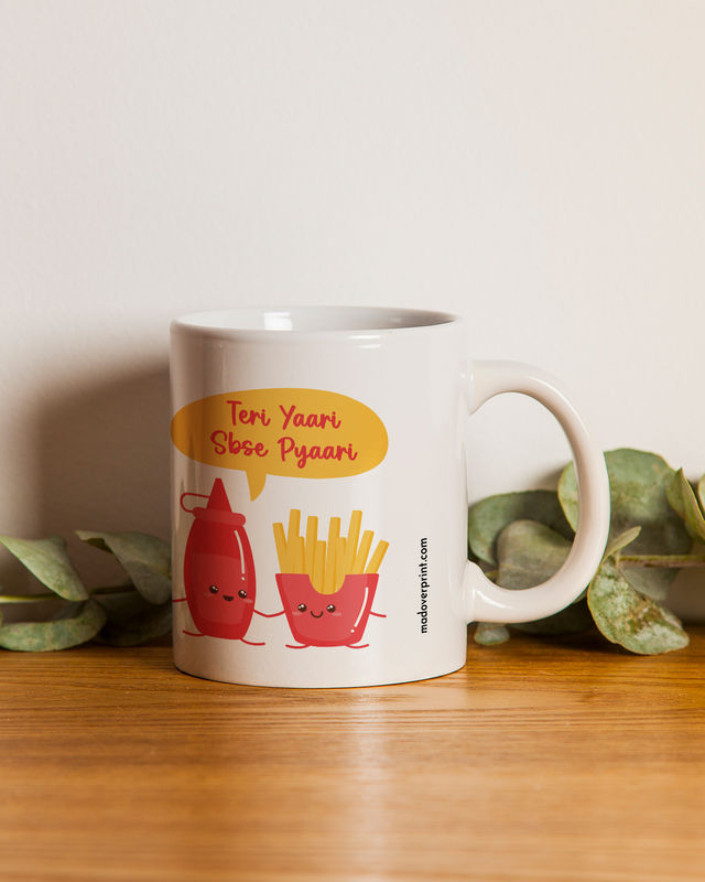 Mad Over Print Teri Yaari Mug 1 pc X 2 Combo