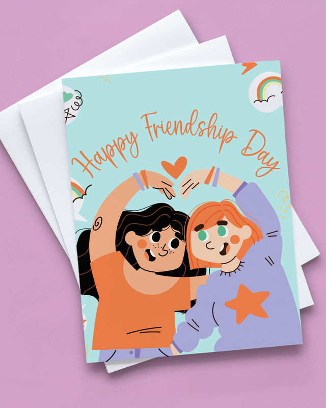 Mad Over Print Girls Friendship Day Card