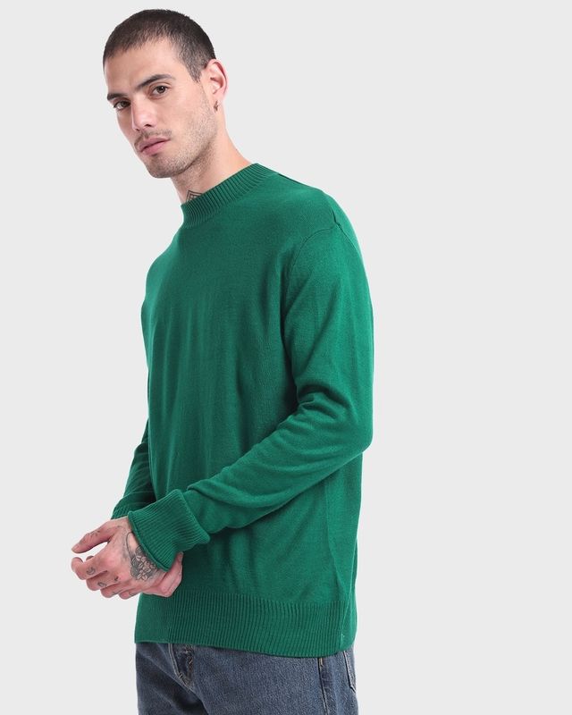 Bewakoof Men's Oversized Sweater | Green - XXL