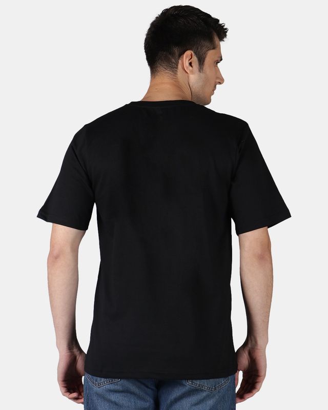 Mad Over Print (Super Dad) Regular Fit Cotton Round Neck Men T-Shirt | XL | Black
