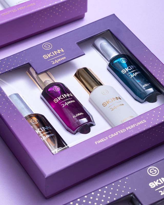 Hershey'S Kisses Almonds Chocolate Share Bag(100gms) & Skinn 24Seven Gift Pack Edp Perfume For Men & Women(80ml) Combo