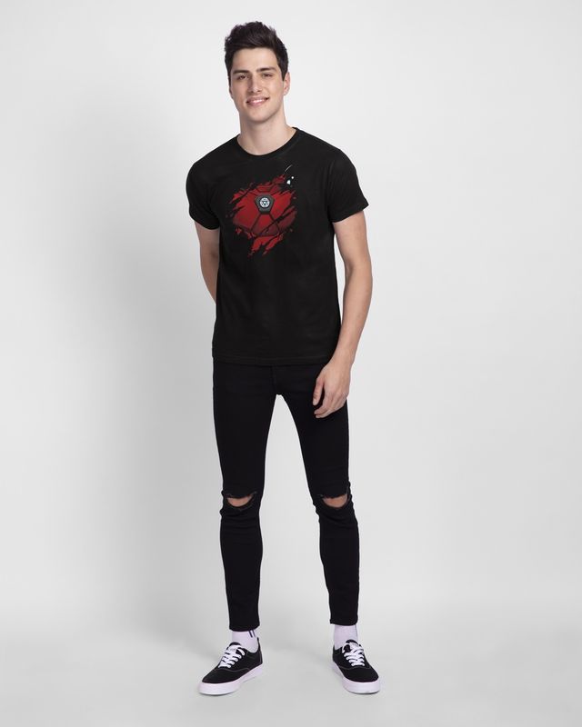 Bewakoof Marvel Merchandise Men's Iron Man Of War Graphic Printed T-shirt | Black - S