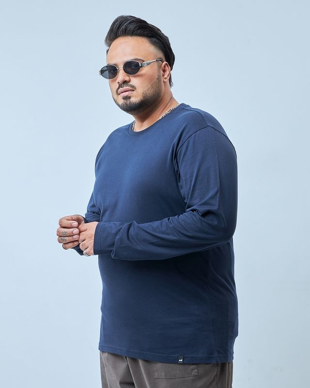 Bewakoof Men's Plus Size T-shirt | Blue - 6XL