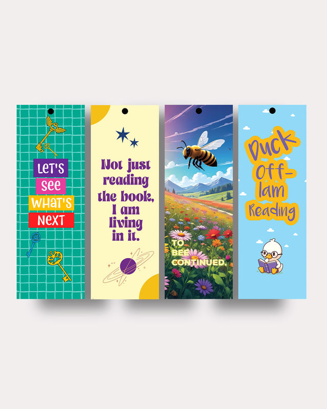 Mad Over Print Quote Bookmarker (Set Of 4)