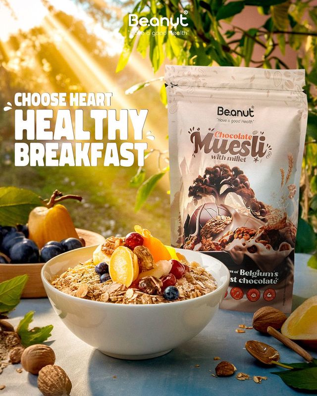 Be.anut High Protein Chocolate Muesli With Millet