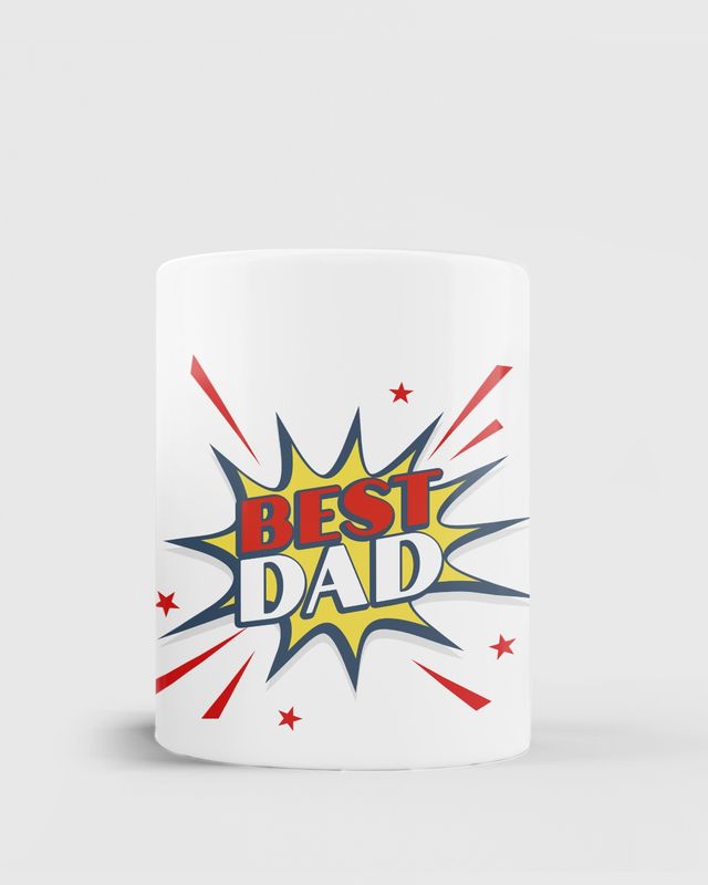 Mad Over Print Best Dad Mug