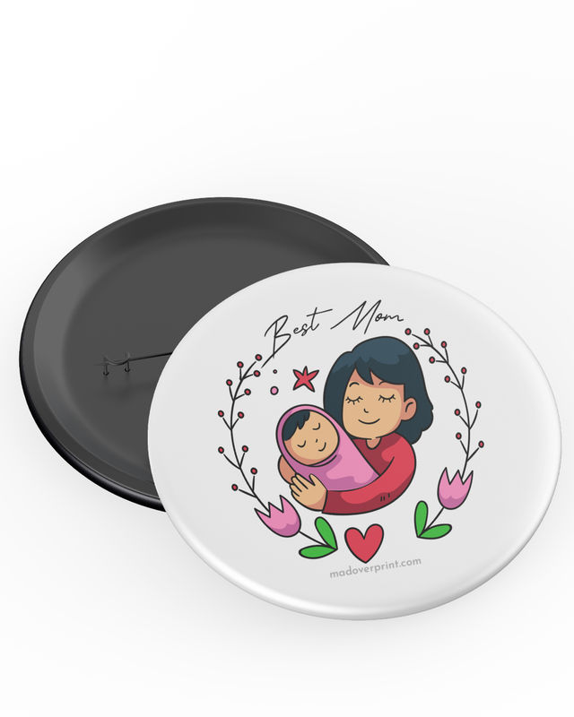 Mad Over Print's Mother's Day Badges | Pair Of 2