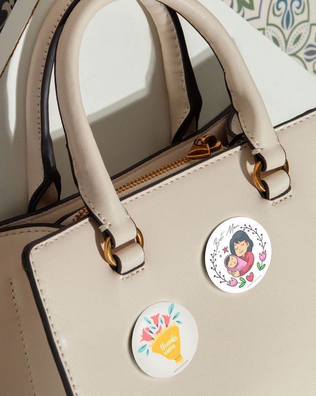 Mad Over Print's Mother's Day Badges | Pair Of 2