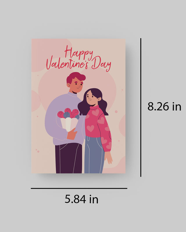 Mad Over Print Happy Valentine's Day Card
