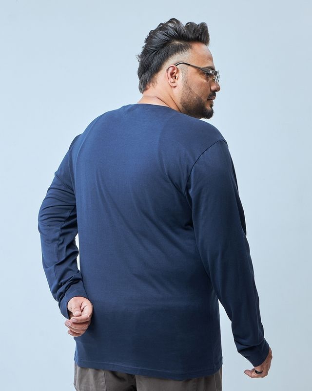 Bewakoof Men's Plus Size T-shirt | Blue - 6XL