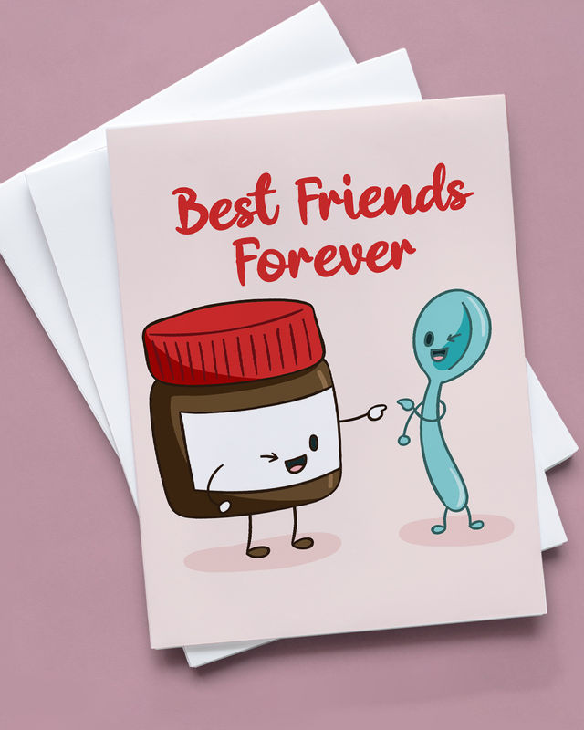 Mad Over Print Best Friend Forever Card