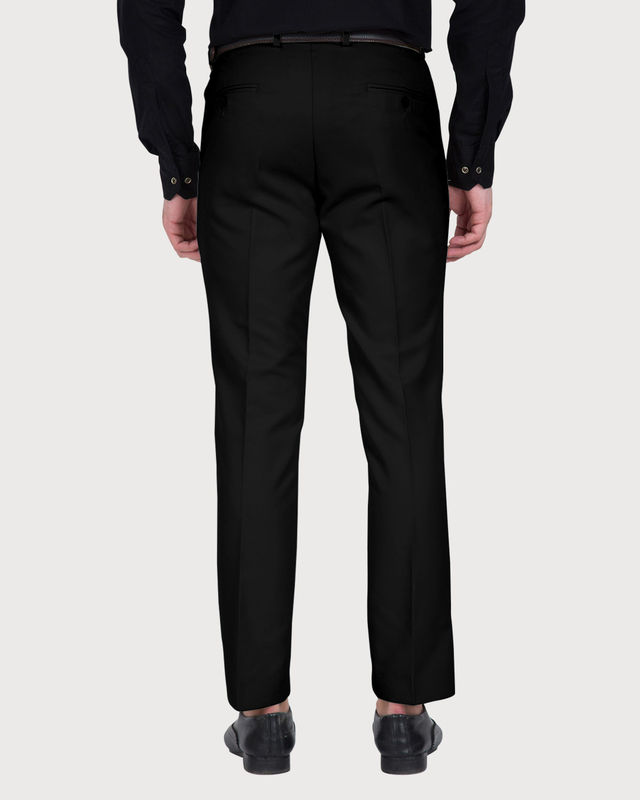 Buy FTX Men's Solid Regular Fit Polyester Trouser | Black - 36