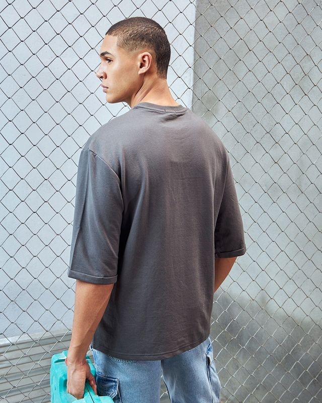 Bewakoof Round Neck Men's T-shirt | Grey - M