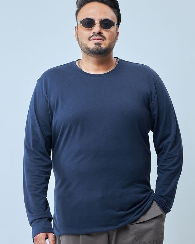 Bewakoof Men's Plus Size T-shirt | Blue - 6XL